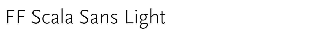 FF Scala Sans Light